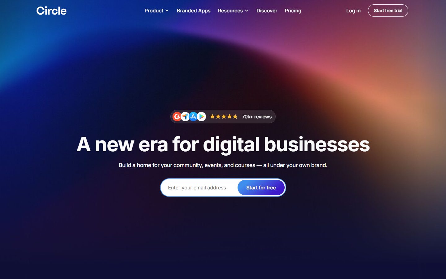 Circle homepage