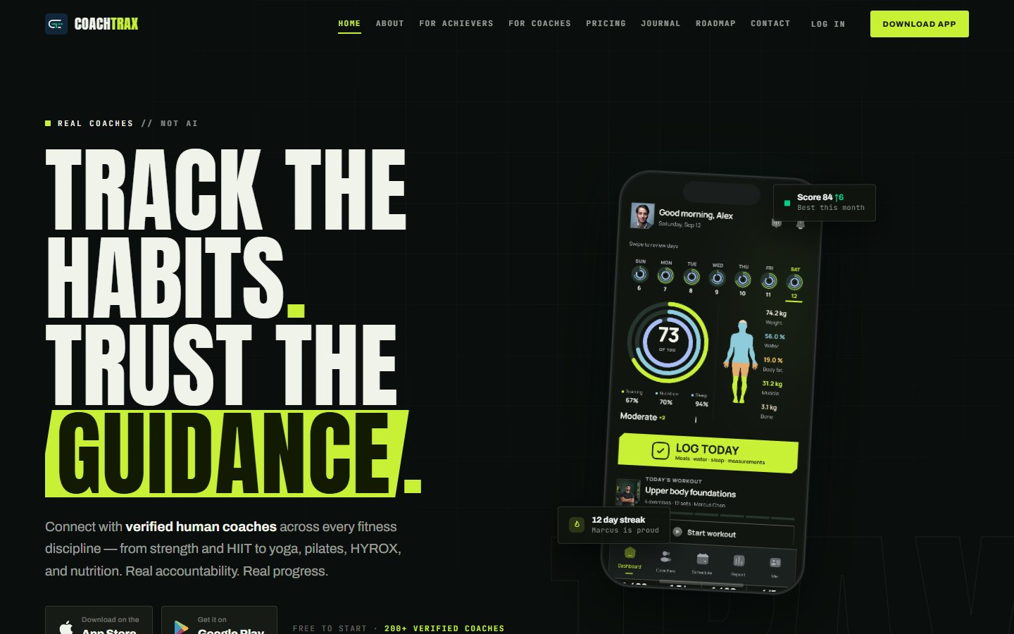 Coachtrax homepage