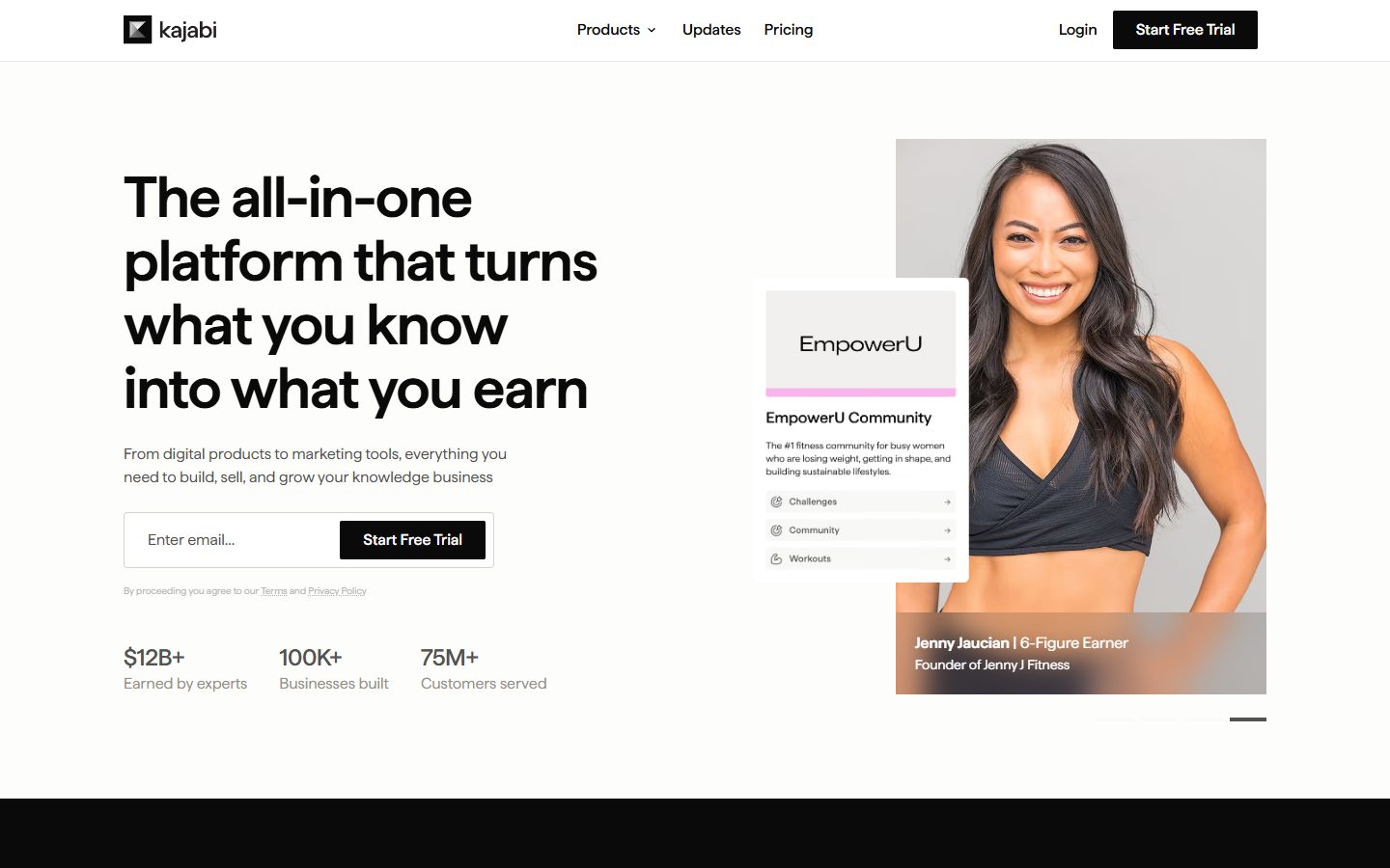 Kajabi homepage