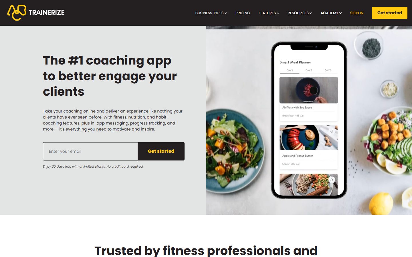 ABC Trainerize homepage